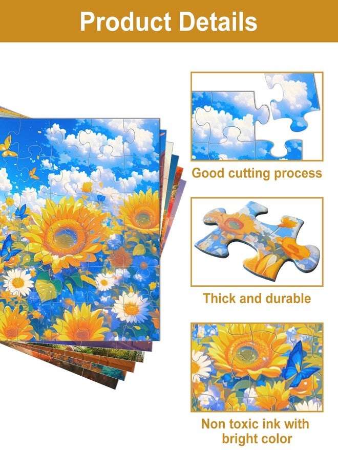 Yigney 6 Pack 48 Large Piece Jigsaw Puzzles for Seniors Alzheimer Products for Elderly Dementia Activities Memory Game for Patients in Nursing Home with Storage Box - Image 4